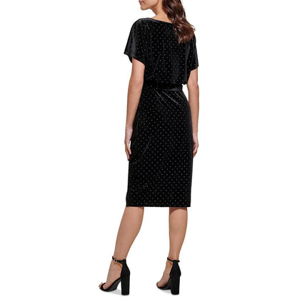 Kensie Dresses Womens Black Studded  Sheath Dress XS