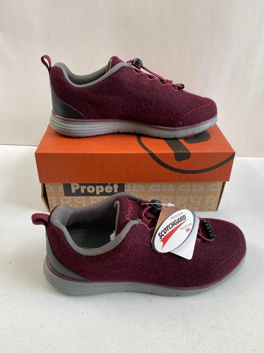 Propet Womens Travel Fit Prestige Trainers Lightweight Sneakers 6 Narrow (AA,N) / Burgundy Flannel