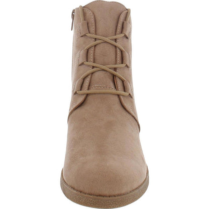 Style & Co. Womens Noellee Taupe Wedge Boots Shoes 9.5 Medium (B,M)