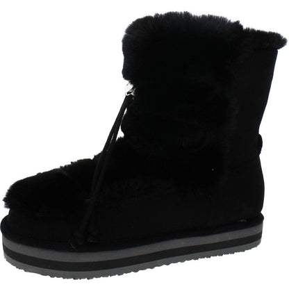Sun + Stone Womens Remii Faux Suede Fuzzy Winter & Snow Boots Shoes 7 M