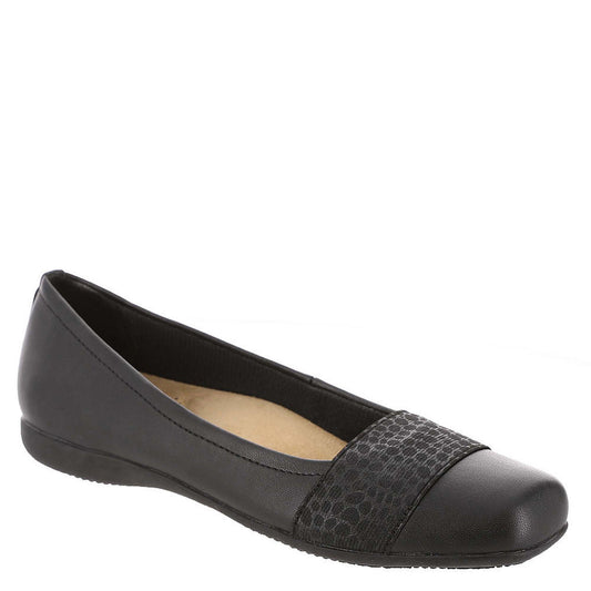 Trotters Womens Samantha Flats 8.5 Narrow (AA,N) / Black/Croc