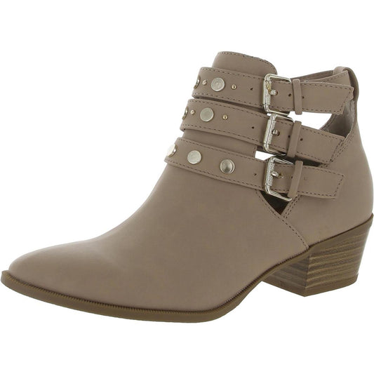 Circus by Sam Edelman Womens Henna Faux Leather Studded Ankle Boots