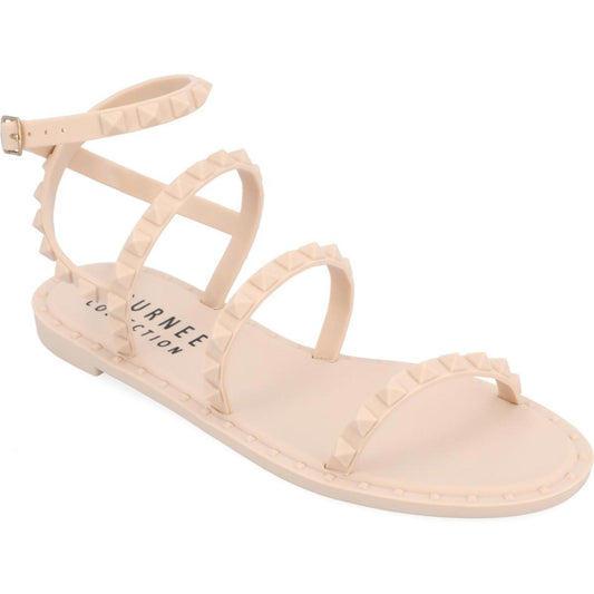 Journee Collection Womens SAPHIRA Ivory Flatform Sandals 9 Medium (B,M)