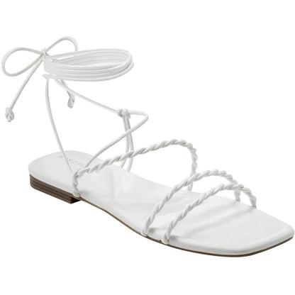 Marc Fisher Womens Lakita Faux Leather Twist Gladiator Sandals Shoes 7 M