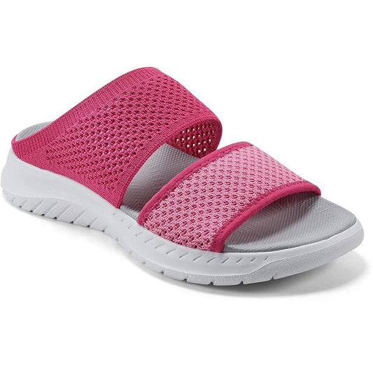 Easy Spirit Womens Davera 2 Open Toe Slip On Slide Sandals 8 Medium (B,M) / Dark Pink
