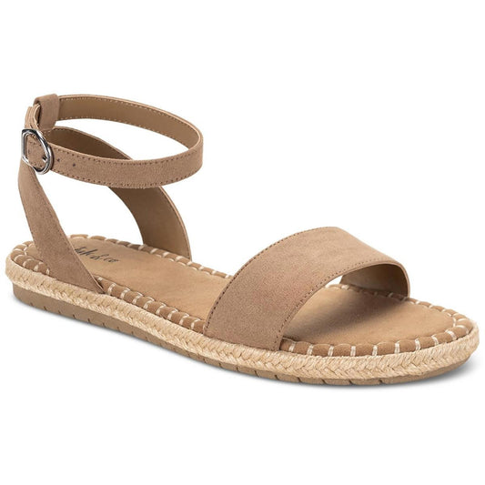 Style & Co. Womens Peggyy Taupe Ankle Strap Shoes 7.5 Medium (B,M)