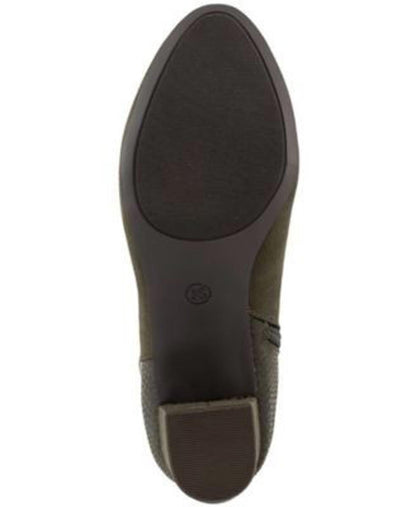 KAREN SCOTT Womens Brown Comfort Ivyy Almond Toe Block Heel Zip-Up Booties 7 M