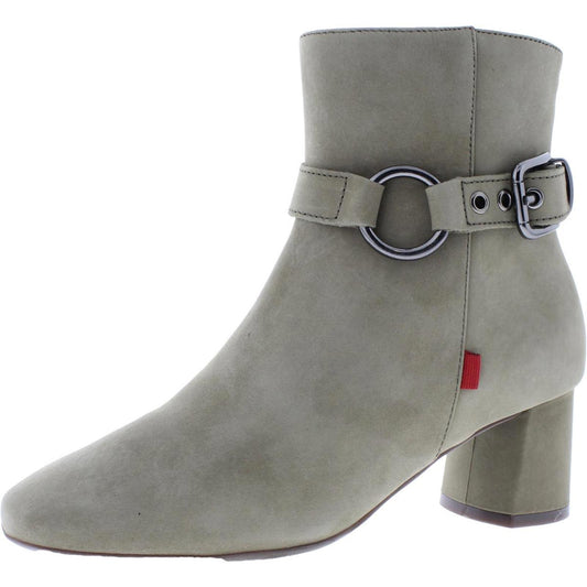 Marc Joseph Womens Madison Buckle Block Heel Ankle Boots Shoes 5