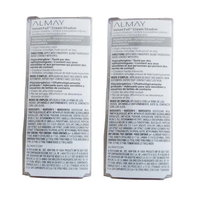 Paquete de 2 sombras de ojos en crema Almay Velvet Foil, Lunar Disco 060