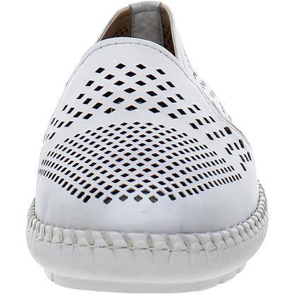 Trotters Womens Royal Leather Slip On Loafers 9.5 Narrow (AA,N) / White