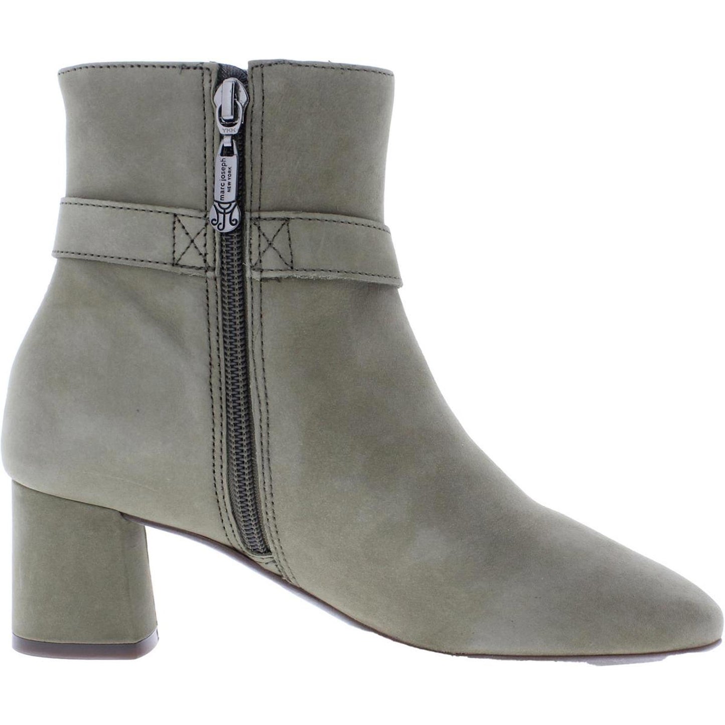Marc Joseph Womens Madison Buckle Block Heel Ankle Boots Shoes 5