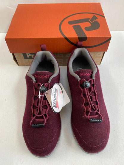 Zapatillas deportivas ligeras Propet Travel Fit Prestige para mujer, talla 6 estrecha (AA, N) / Franela burdeos
