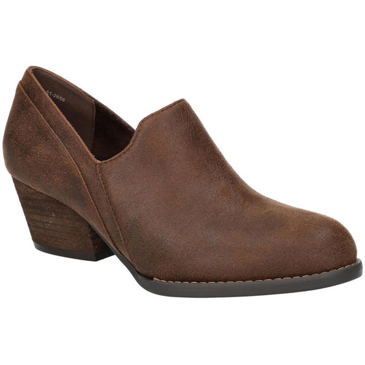 Bella Vita Womens Nakia Brown Slip On Booties Shoes
