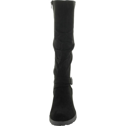White Mountain Womens Dayna Black Over-The-Knee Boots 8.5 Medium (B,M)