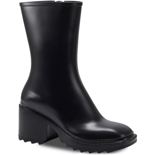 INC Womens Everett Zipper Outdoor Platform Rain Boots Shoes