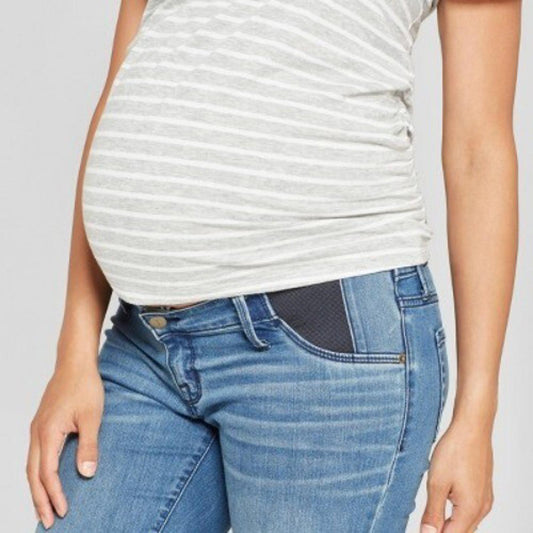 Isabel Maternity Inset Panel Jeggings 10 Olive Green