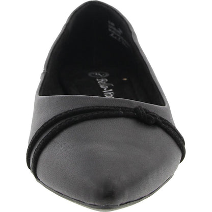 Bella Vita Rhea - Zapatos planos lisos para mujer, talla 7.5 mediana (B,M) / Cuero negro