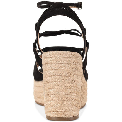 Sun + Stone Womens TIINSLEY Black Wedge Sandals Shoes 9 Medium (B,M)