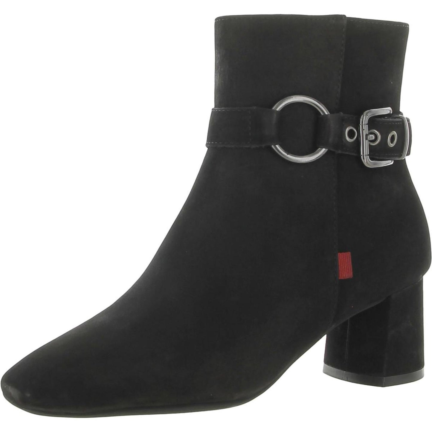 Marc Joseph Womens Madison Buckle Block Heel Ankle Boots Shoes 5