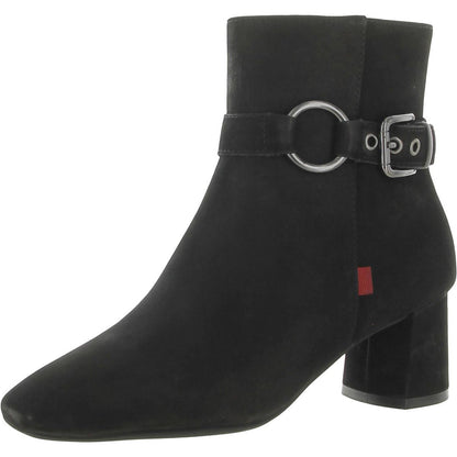 Marc Joseph Womens Madison Buckle Block Heel Ankle Boots Shoes 5