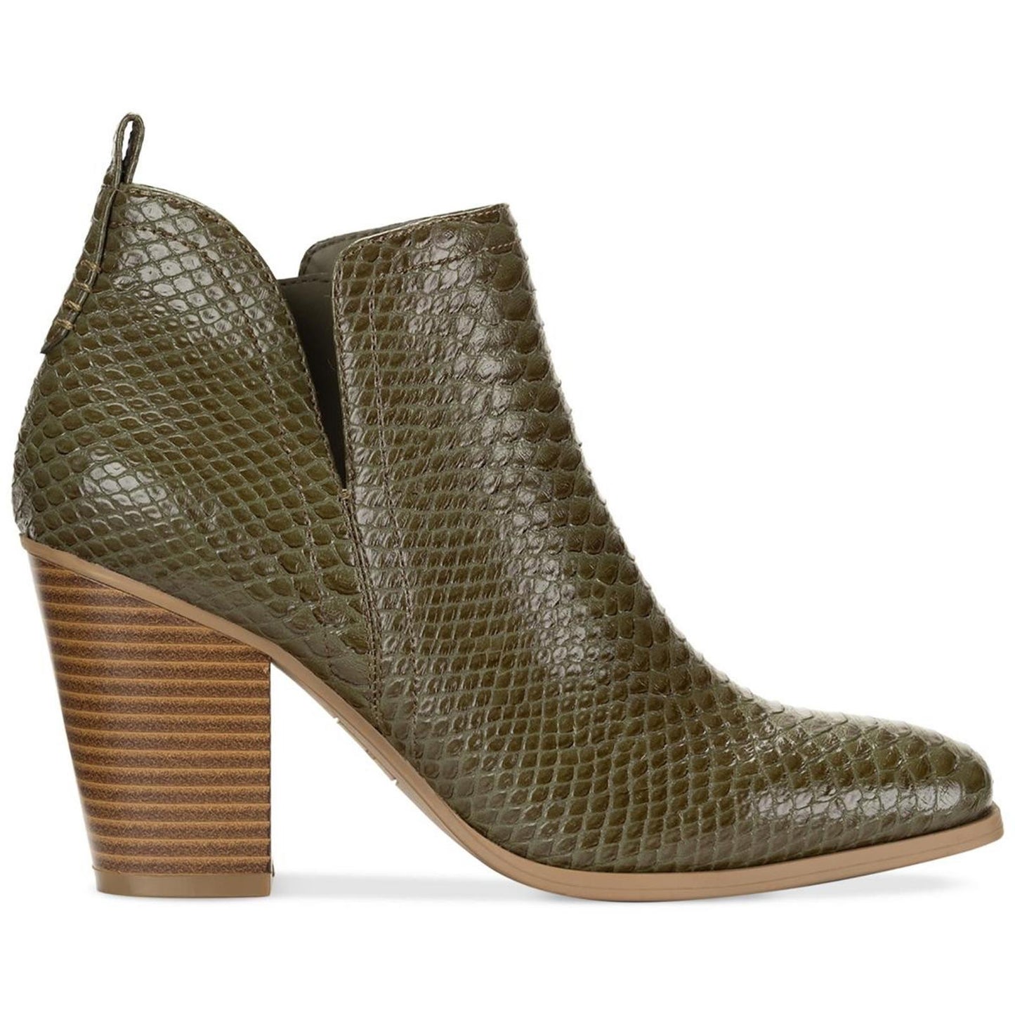 Sun + Stone Womens Green Faux Leather Booties Shoes 9.5 Medium (B,M)