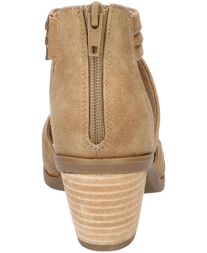 Sandalias de gladiador con cremallera Bella Vita para mujer, 9.5 estrechas (AA, N) / Bronceado